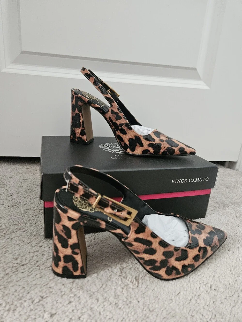 Vince Camuto New In Box Amaryn Slingback Pump Leopard Size 7.5